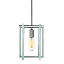  6070-M1L PW-PW - Tribeca Mini Pendant in Pewter with Pewter Accents